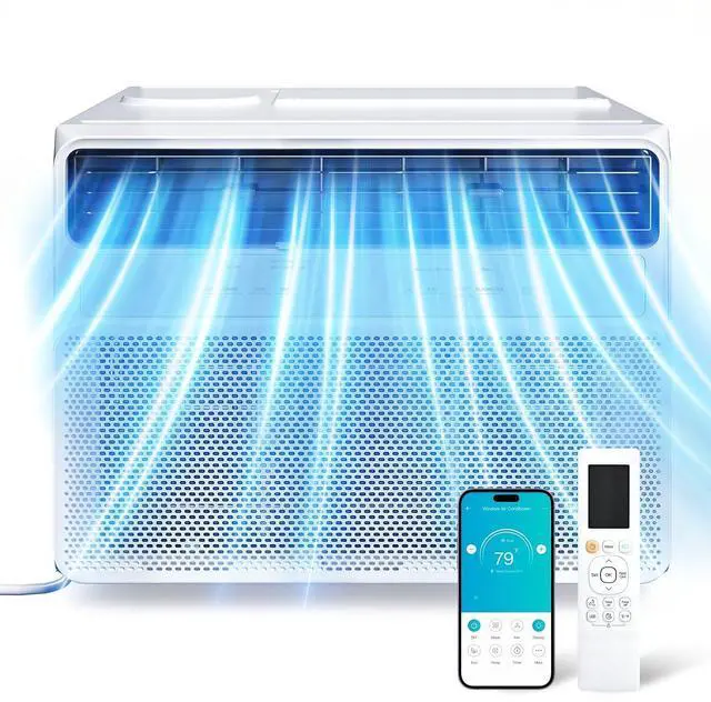 Main image of Window Air Conditioner, 10000 BTU, Smart WiFi Control with Remote, Cools up to 450 Sq Ft