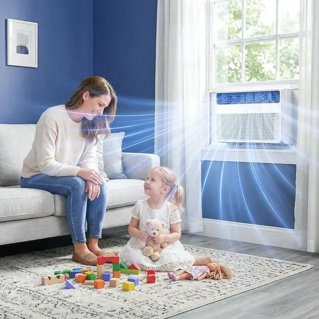 Alt view image 6 of 6 - 12K BTU Window Air Conditioner, 4-in-1 Window AC Unit Cooler, Washable Filter, White