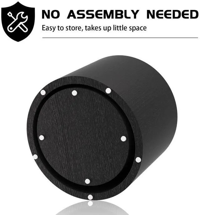 Alt view image 4 of 7 - Nesting Coffee Table Set of 2, Modern Round Coffee Table with Non-Slip Feet, Wooden Circle Accent Tables for Small Spaces Living Room Bedroom Balcony Office Drum Side Table (Black)