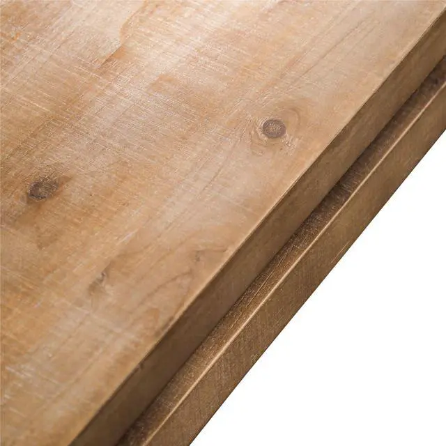 Alt view image 3 of 7 - Wood Coffee Table, 47.6" Mid Century Modern Farmhouse Wooden Coffee Tables for Living Room Natural Solid Firwood Tabletop Rectangle Center Table for Home Office Tea Table (Natural)