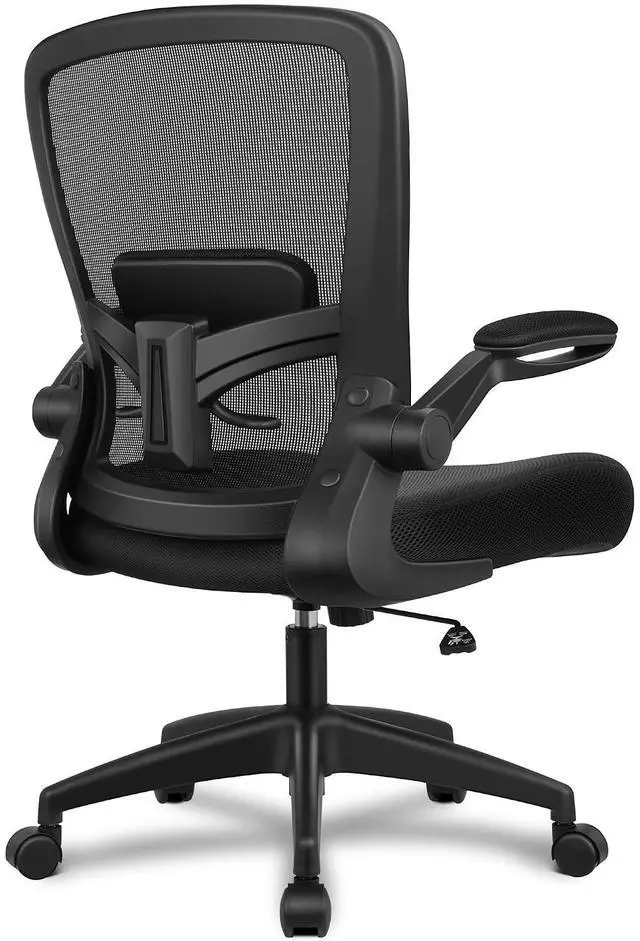Main image of Office Chair, Ergonomic Desk Chair Breathable Mesh Chairs Adjustable High Back Lumbar Support Flip-up Armrests, Executive Rolling Swivel Comfy Computer Chairs Home Office Black