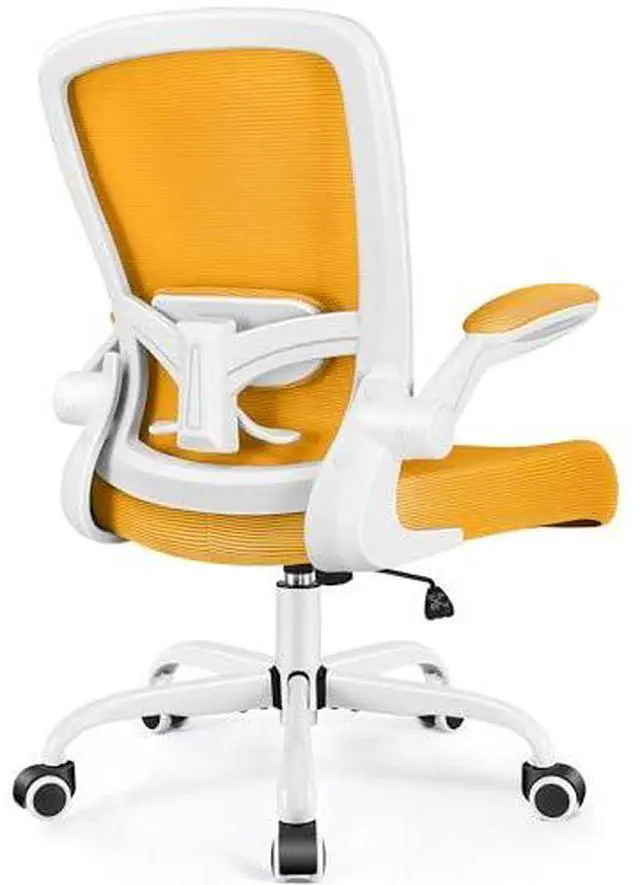 Main image of Office Chair, Ergonomic Desk Chair Breathable Mesh Chairs Adjustable High Back Lumbar Support Flip-up Armrests, Executive Rolling Swivel Comfy Computer Chairs Home Office Mustard