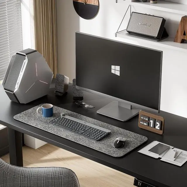 Alt view image 4 of 7 - Electric Standing Desk, 55 x 24 Inches Height Adjustable Desk with Removable Casters, Home Office Computer Desk (Carbon Black)