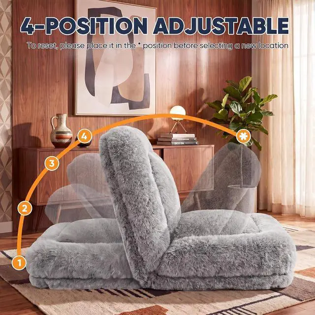 Alt view image 4 of 7 - Japanese Floor Mattress, 9.4" Thicken Floor Mattress with Adjustable Backrest, Upholstered Foldable Mattress Sleeping Pad with 2 Soft Cushions for Guest Room, Dormitory (Gray)