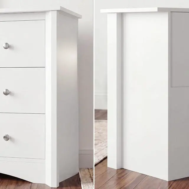 Alt view image 5 of 7 - Dresser for Bedroom, 6 Wood Dresser, Chest of Drawers, for TV up to 65 inch, TV Stand Storage Chest of Drawers for Hallway Entryway (White)