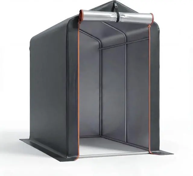 Main image of Bike Tent Outdoor Storage Shed, Sliver Coated 420D Oxford Fabric 4000PU (Black, 3 W x 6 D x 5 H)