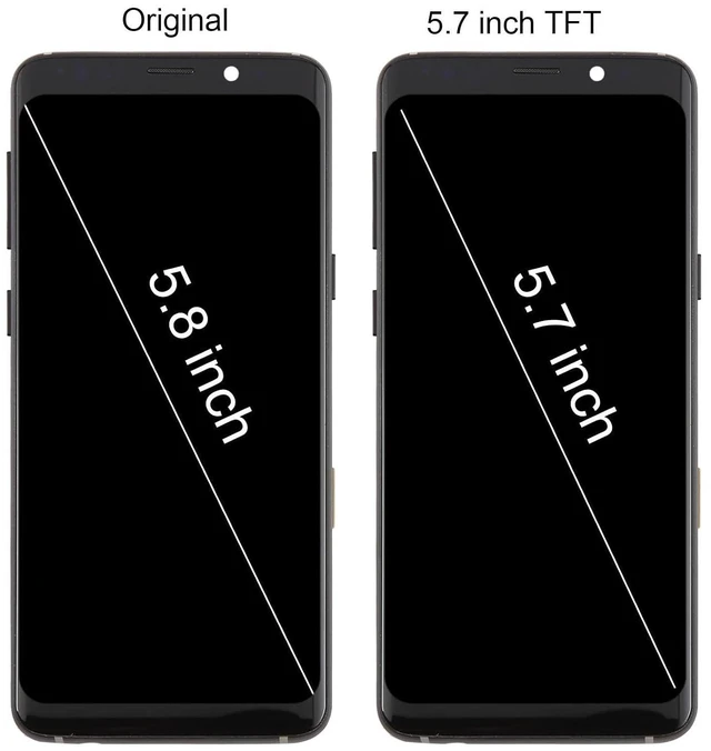 Alt view image 4 of 7 - Cell Phone Replacement for Galaxy S9 SM-G960F 5.7 inch TFT LCD Screen Digitizer Full Assembly with Frame Spare Parts