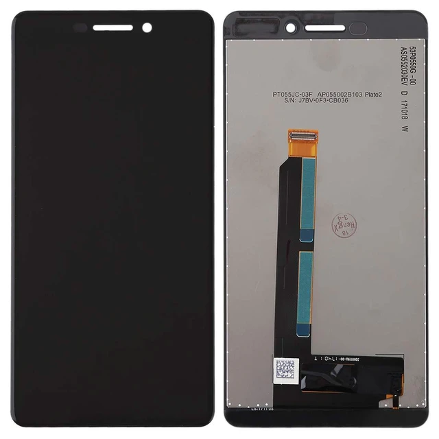 Alt view image 3 of 6 - TFT LCD Screen for Nokia 6 2018/6.1 SCTA-1043 TA-1045 TA-1050 TA-1054 TA-1068 with Digitizer Full Assembly (Black) Touch Display Phone Part