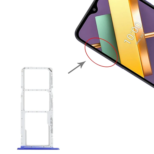 Alt view image 4 of 7 - Cell Phone Replacement SIM Card Tray + SIM Card Tray + Micro SD Card Tray for LG K22 LMK200Z LMK200E LMK200B LM-K200 Spare Parts