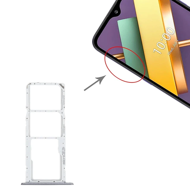 Alt view image 7 of 7 - Cell Phone Replacement SIM Card Tray + SIM Card Tray + Micro SD Card Tray for LG K22 LMK200Z LMK200E LMK200B LM-K200 Spare Parts