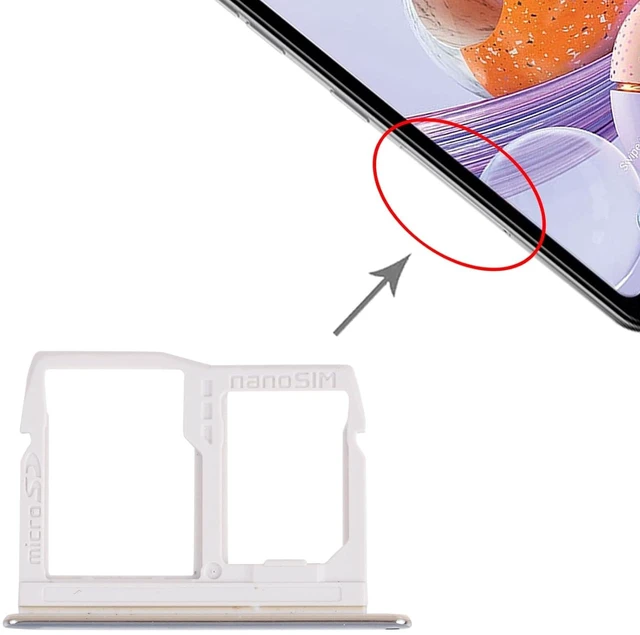 Alt view image 4 of 7 - Cell Phone Replacement Nano SIM Card Tray + Micro SD Card Tray for LG Stylo 6 / K71 LMQ730HA, LM-Q730HA, LMQ730TM, LM-Q730TM Spare Parts