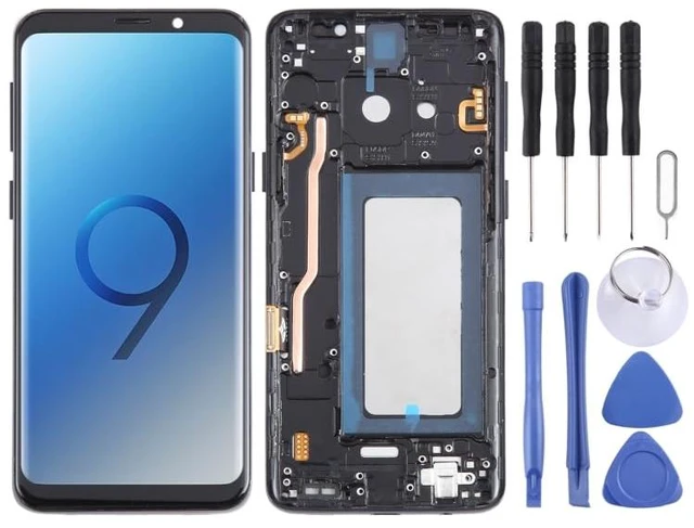 Main image of Cell Phone Replacement for Galaxy S9 SM-G960 TFT LCD Screen Digitizer Full Assembly with Frame (Black) Spare Parts