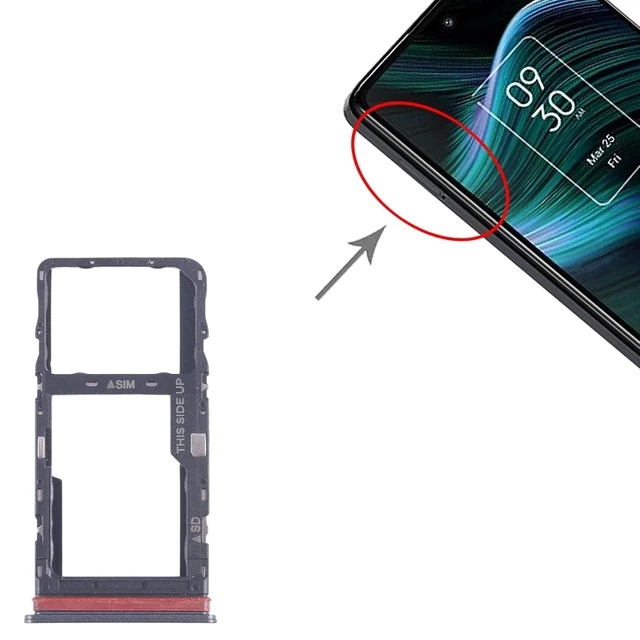Alt view image 4 of 4 - Cell Phone Replacement for TCL Stylus 5G T779W SIM Card Tray + Micro SD Card Tray Spare Parts