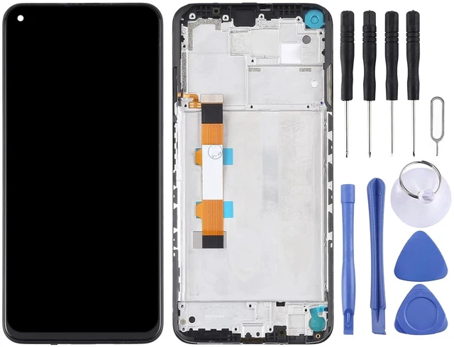 Alt view image 2 of 6 - Cell Phone Replacement LCD Screen and Digitizer Full Assembly with Frame for Xiaomi Redmi Note 9 5G / Redmi Note 9T 5G M2007J22C Spare Parts
