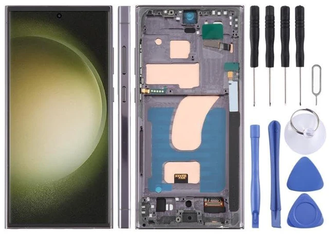 Main image of Cell Phone Replacement for Galaxy S23 Ultra SM-S918B 6.72 inch TFT LCD Screen Digitizer Full Assembly with Frame, Not Supporting Fingerprint Identification Spare Parts