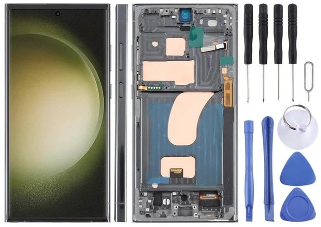 Main image of Cell Phone Replacement for Galaxy S23 Ultra SM-S918B 6.72 inch TFT LCD Screen Digitizer Full Assembly with Frame, Not Supporting Fingerprint Identification Spare Parts