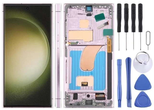 Main image of Cell Phone Replacement for Galaxy S23 Ultra SM-S918B 6.72 inch TFT LCD Screen Digitizer Full Assembly with Frame, Not Supporting Fingerprint Identification Spare Parts