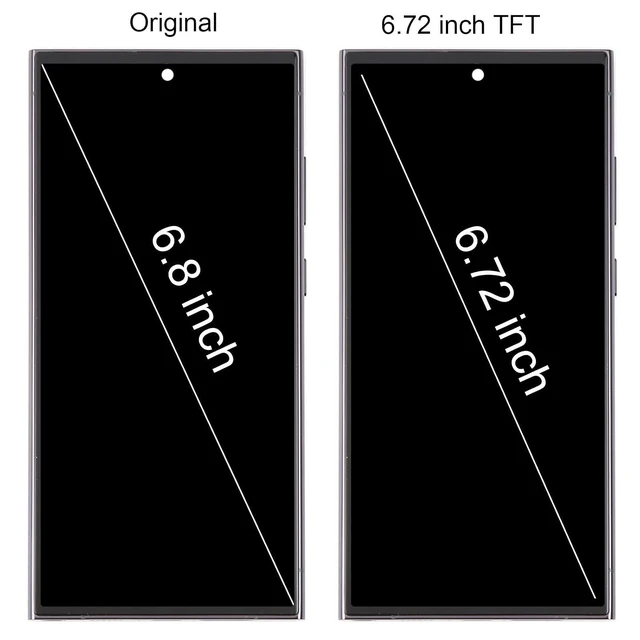 Alt view image 6 of 7 - Cell Phone Replacement for Galaxy S23 Ultra SM-S918B 6.72 inch TFT LCD Screen Digitizer Full Assembly with Frame, Not Supporting Fingerprint Identification Spare Parts