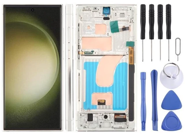 Main image of Cell Phone Replacement for Galaxy S23 Ultra SM-S918B 6.72 inch TFT LCD Screen Digitizer Full Assembly with Frame, Not Supporting Fingerprint Identification Spare Parts