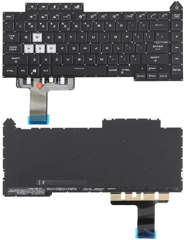 Alt view image 2 of 6 - Laptop Replacement Parts US Version Colorful Backlit Laptop Keyboard for ASUS ROG Strix G15 G513 G513Q G513QM G513QY G533 Accessories