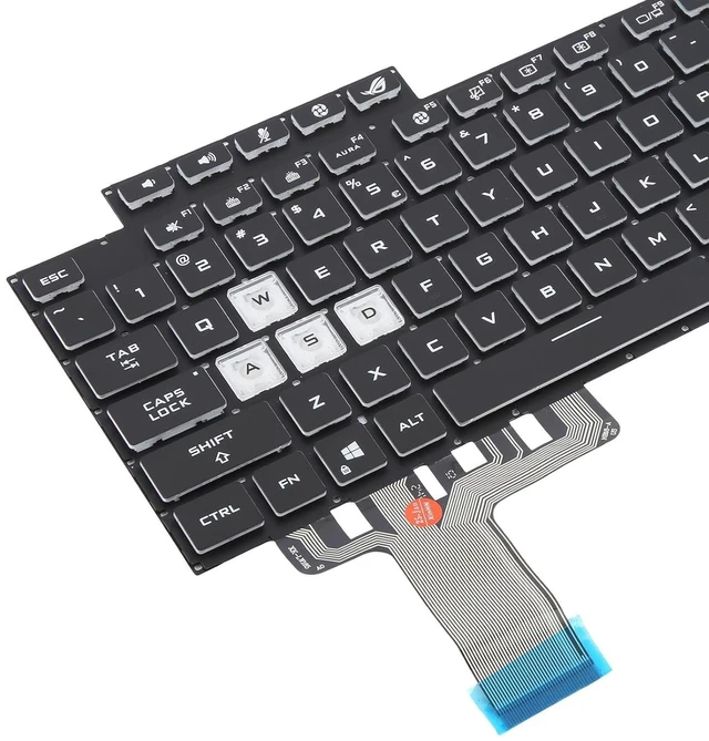 Alt view image 6 of 6 - Laptop Replacement Parts US Version Colorful Backlit Laptop Keyboard for ASUS ROG Strix G15 G513 G513Q G513QM G513QY G533 Accessories