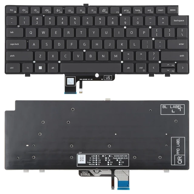 Alt view image 2 of 6 - Laptop Replacement Parts US Version Backlit Laptop Keyboard for Dell Latitude 7340 7440 7640 Accessories