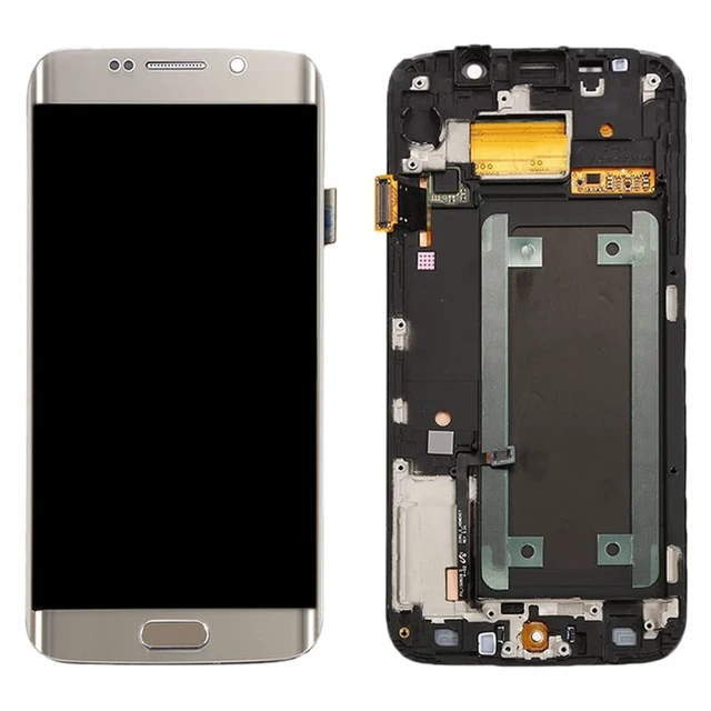 Alt view image 2 of 7 - Cell Phone Replacement LCD Screen for Galaxy S6 Edge SM-G925F Digitizer Full Assembly with Frame Spare Parts