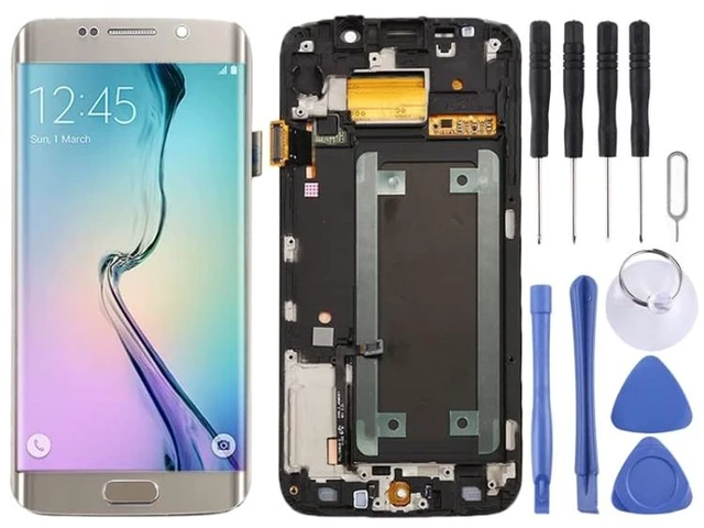 Main image of Cell Phone Replacement LCD Screen for Galaxy S6 Edge SM-G925F Digitizer Full Assembly with Frame Spare Parts