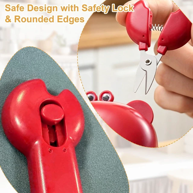 Alt view image 3 of 7 - Magnetic Multifunctional Bottle Opener for Fridge, 4-in-1 Crab Bottle Opener Retractable Safe Package Cutter Folding Scissors Fridge Decor for Home & Office Yellow 1 Pack