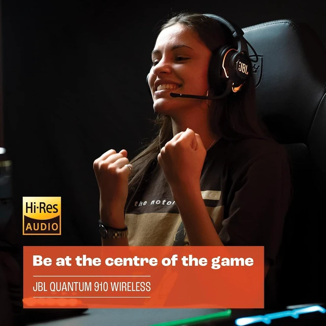 Alt view image 6 of 7 - Quantum 910 Wireless - Performance Gaming Headset - Black,Get the professional edge with head-tracking enhanced JBL QuantumSPHERE 360 on your PC, Low latency wireless system