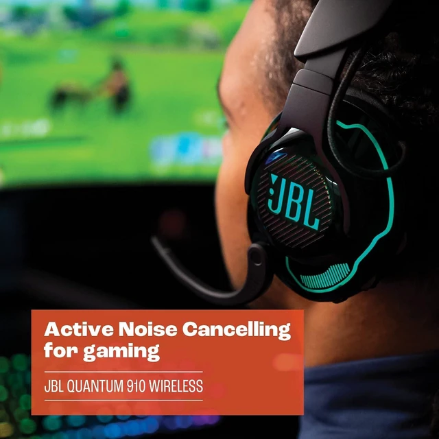 Alt view image 7 of 7 - Quantum 910 Wireless - Performance Gaming Headset - Black,Get the professional edge with head-tracking enhanced JBL QuantumSPHERE 360 on your PC, Low latency wireless system