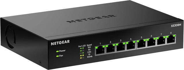Main image of 8-Port 10G/Multi-Gigabit Ethernet Unmanaged Network Switch XS308Mv2,All Ports Support 10G, Desktop or Wall Mount, Essentials Model