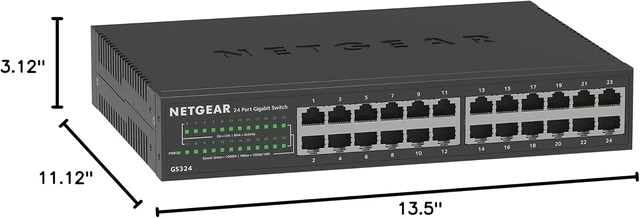 Alt view image 2 of 2 - 24-Port Gigabit Ethernet Unmanaged Network Switch (GS324),Desktop, Wall, or Rack Mount, Essentials Model
