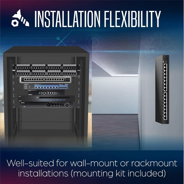 Alt view image 4 of 7 - 16-Port Unmanaged 2.5G Desktop Network Ethernet Switch, TEG-S3160,16 x 2.5Gb RJ-45 Ports, 80Gbps Switching Capacity, Ethernet Splitter, NDAA & TAA Compliant, Lifetime Protection