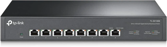 Main image of TL-SX1008, 8 Port 10G/Multi-Gig Unmanaged Ethernet Switch,Desktop/Rackmount, Plug & Play, Sturdy Metal Casing, Speed Auto Negotiation, Free Expert Help