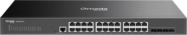 Main image of Omada SG3428X-M2, 24 Port Multi-Gigabit L2+ Managed Switch,4 SFP Slots, Omada SDN Integrated, IPv6, Static Routing, L2/L3/L4 QoS, IGMP & LAG, 5 Year Manufacturer Warranty