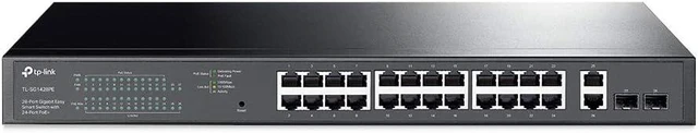 Main image of TL-SG1428PE, 24 Port Gigabit Easy Smart Managed PoE+ Switch,24 PoE+ Ports 250W, 2 SFP Slots, Auto Recovery, QoS, VLAN, IGMP, LAG