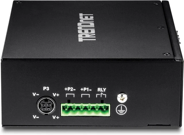 Main image of 10-Port Hardened Industrial Gigabit DIN-Rail Switch TI-G102,20Gbps Switching Capacity, DIN-Rail And Wall Mounts Included, Dual Redundant, Two RJ-45/SFP Ports, Lifetime Protection, Black