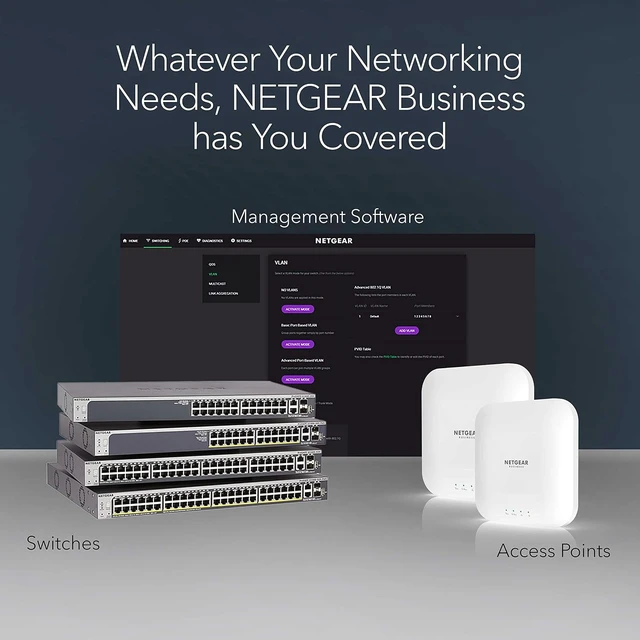 Alt view image 5 of 6 - 5-Port PoE Gigabit Ethernet Unmanaged Essentials Switch (GS305P),1 x 1G and 4 x 1G PoE+ Ports @ 63W, Desktop or Wall Mount