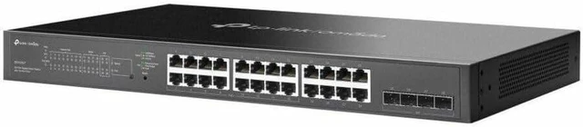 Alt view image 2 of 5 - 24 Port Gigabit PoE+ Managed Switch,16 PoE+ Ports, 8 Non-PoE Ports, 4 SFP Ports, 150W Budget, Fanless, L2 Managed, VLAN, ZTP, LAG, PoE Recovery, 5-Year Warranty