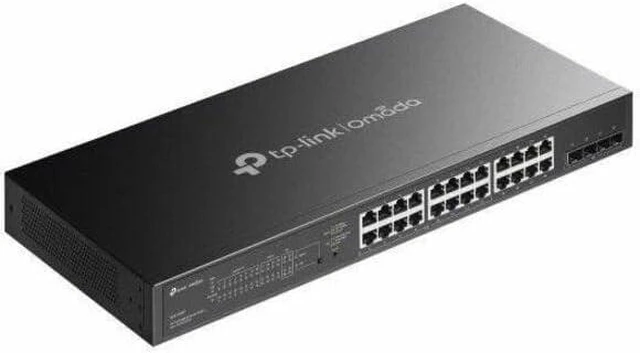 Alt view image 3 of 5 - 24 Port Gigabit PoE+ Managed Switch,16 PoE+ Ports, 8 Non-PoE Ports, 4 SFP Ports, 150W Budget, Fanless, L2 Managed, VLAN, ZTP, LAG, PoE Recovery, 5-Year Warranty