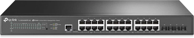 Main image of SG3428XPP-M2, 24 Port 2.5GB L2+ Smart Managed PoE Switch,48 PoE+ Port @384W, 4 x SFP Slots, PoE Auto Recovery, Omada SDN Integrated, IPv6, Static Routing, Limited Lifetime Protection