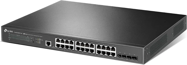 Alt view image 2 of 7 - SG3428XPP-M2, 24 Port 2.5GB L2+ Smart Managed PoE Switch,48 PoE+ Port @384W, 4 x SFP Slots, PoE Auto Recovery, Omada SDN Integrated, IPv6, Static Routing, Limited Lifetime Protection