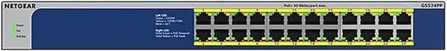 Alt view image 4 of 7 - 24-Port PoE Gigabit Ethernet Unmanaged Network Switch (GS524PP),24 x PoE+ Ports @ 300W, Desktop or Rack Mount