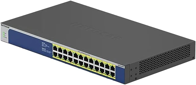 Alt view image 7 of 7 - 24-Port PoE Gigabit Ethernet Unmanaged Network Switch (GS524PP),24 x PoE+ Ports @ 300W, Desktop or Rack Mount