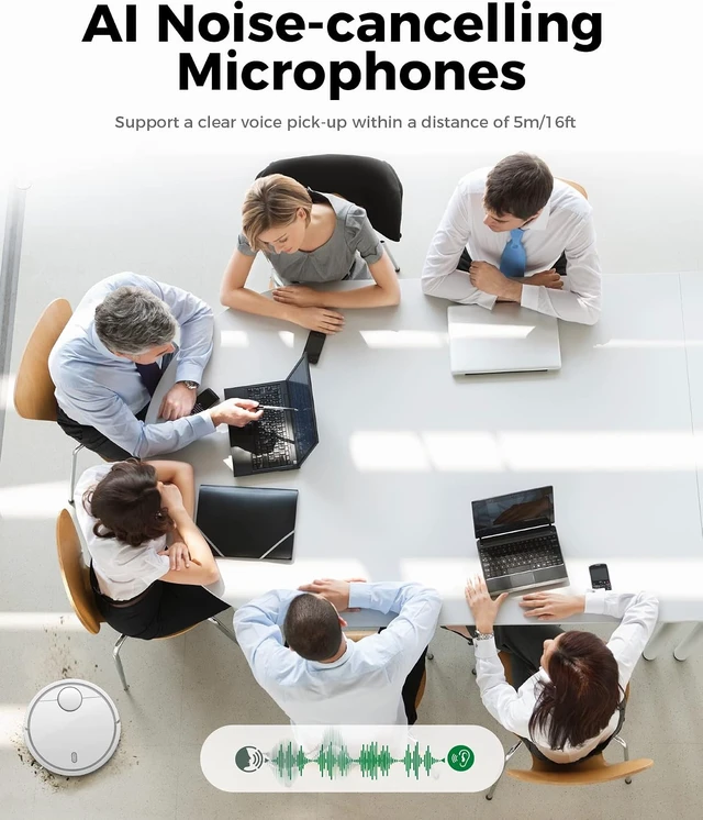 Alt view image 2 of 7 - 4K AI-Powered Conference Webcam with Microphones Speakers, Zoom Certified,Auto Framing, Presenter Tracking, 8x Digital Zoom, 1080p 60fps, 120° FOV, USB3.0, Privacy Cover, Microsoft Teams Compatible