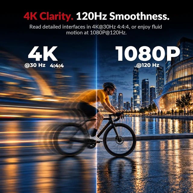 Alt view image 7 of 7 - AV Access 4K HDMI USB KVM Extender TCP/IP Over Single Cat5e/6/6a/7 to 390ft,1080P@120Hz, Plug & Play, Keyboard & Mouse Over Network, Zero Latency, 3 Ports USB Hub, DIP up to 16 Sets
