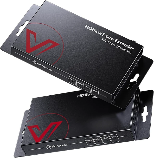 Main image of AV Access HDBaseT 4K60Hz HDMI Extender Over Ethernet 230ft (4KEX70-L),HDMI over Cat6/7, PoE, IR & RS232, CEC, HDR, 3D, Dolby Atmos, DTS:X, Dolby True-HD, DTS-HD Master, for Roku, Apple/Fire TV