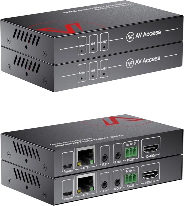Main image of AV Access eARC Audio Extender Over Cat5/6/7 Upto 330ft,ARC Compatible, PoC, IR/CEC Control, Home Theater Audio Solution Support Dolby TrueHD, Dolby Atmos, Dolby Digital+, PCM 7.1