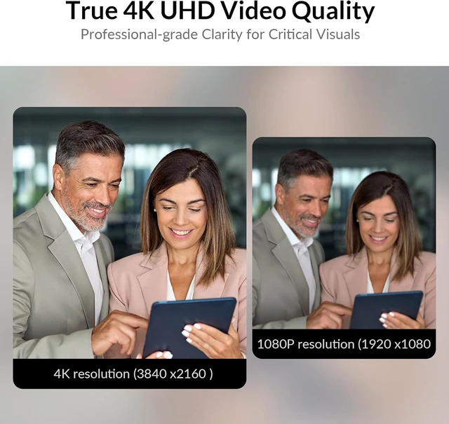 Alt view image 3 of 7 - All-in-One Conference System: 4K Dual Lens Webcam + Bluetooth Speakerphone,AI Framing & Presenter Tracking PTZ Camera, 15x Zoom, 3x Optical, 360° Mic, Zoom/Teams/Webex Compatible for Meeting Room
